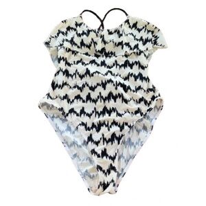 Tart Swim black and white abstract design one piece swimsuit